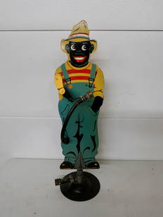 Black Americana Early Water Sprinker: 30" tall on 8" Round Base