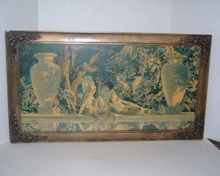 Large Maxfield Parrish Print: Large Maxfield Parrish Print-18" By 34".