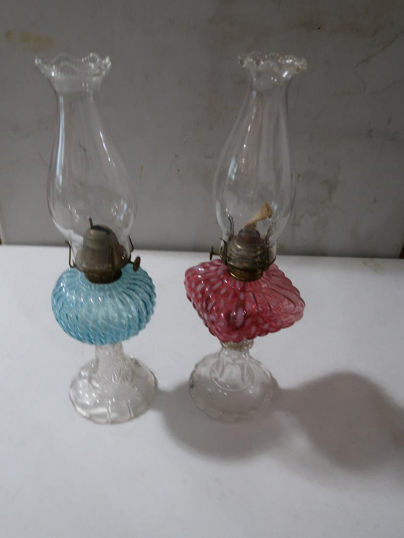 2 Multi-Colored Kerosene Lamps (1 of 2)