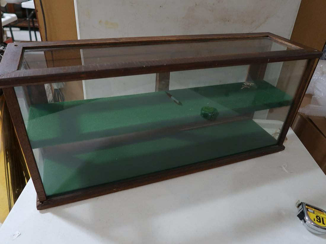 Oak Country Store Countertop Showcase w/ Sliding Glass Doors (1 of 2)