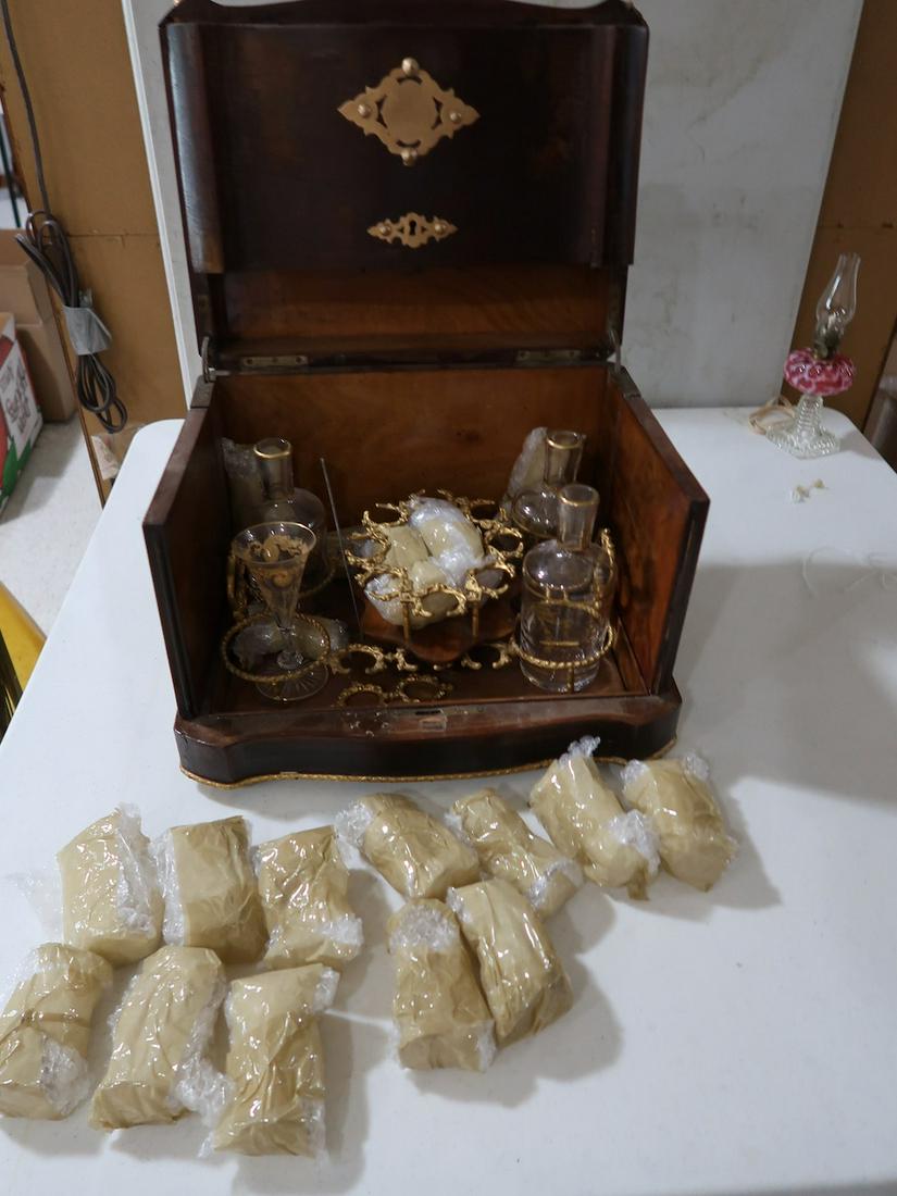 Fancy French Liquor Set (w/ 14 Small Glasses ) (1 of 2)