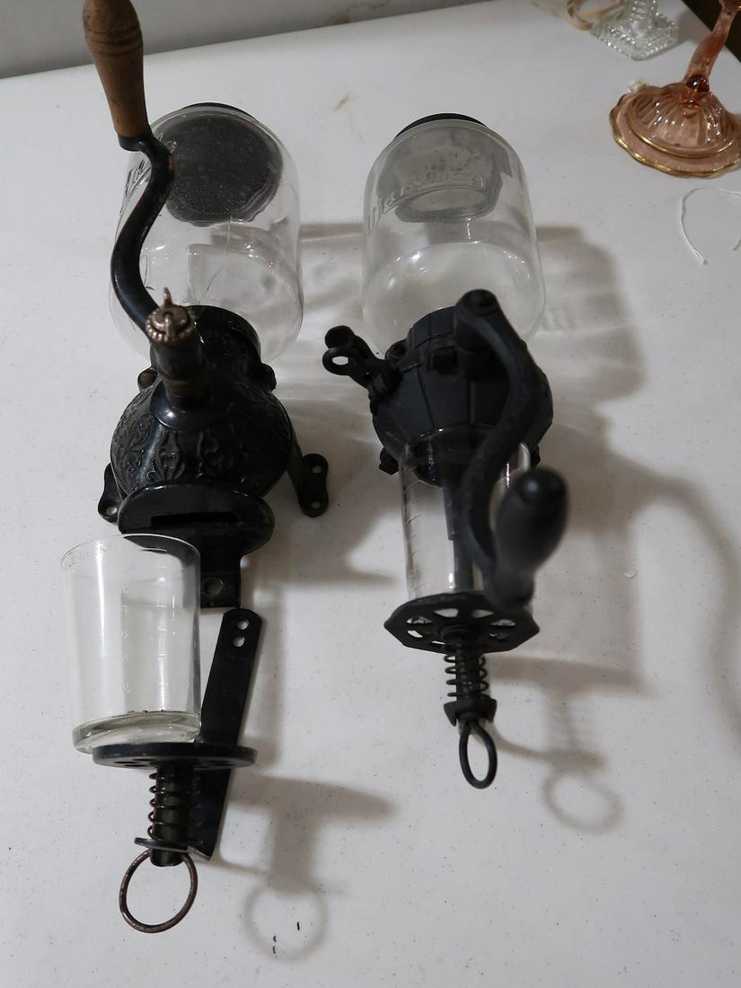 1 Arcade & 1 Wardway Coffee Grinders: 19" Tall Each