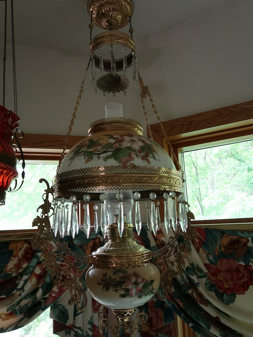 Ornate Victorian Hanging Lamp (1 of 3)
