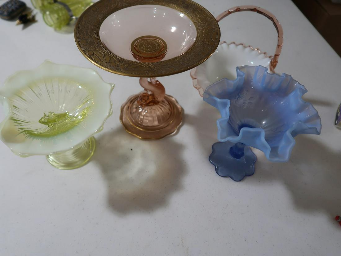 4 Pieces of Victorian Glass including Duncan Miller Compote (1 of 5)