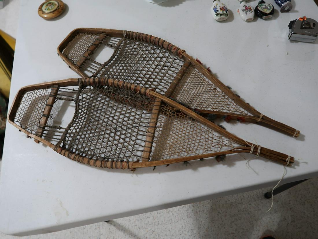 Early Child's Snow Shoes: 25" x 8"