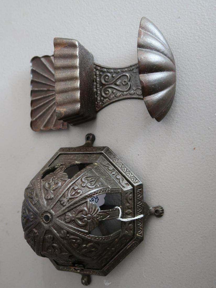 Early Cast Iron Match & Ash Tray & Stringholder (Dated 1872) (1 of 3)