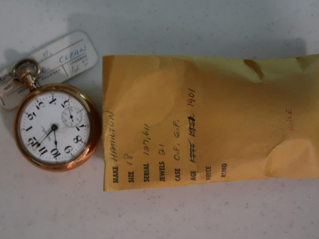 Hamilton 21 Jewel Pocket Watch Age: 1901: 18 Size