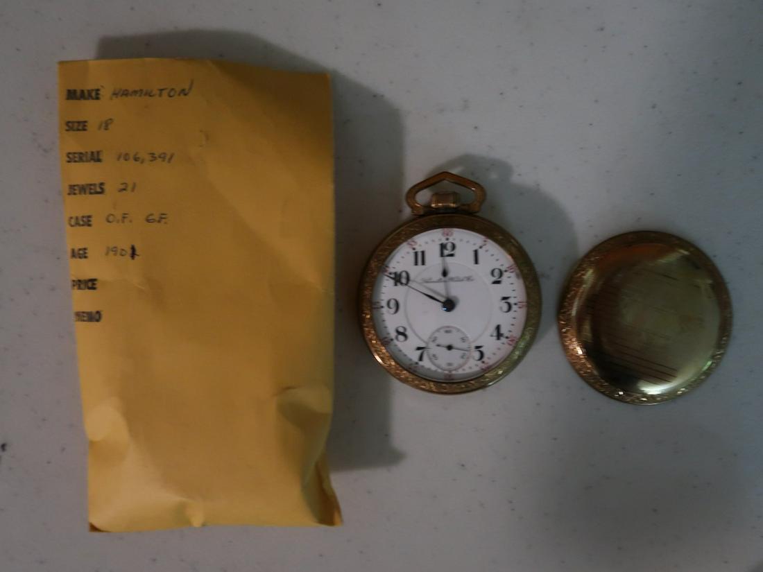 Hamilton 21 Jewel Pocket Watch Age: 1901: 18 Size