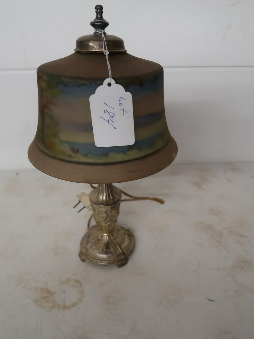 Small Pairpoint Boudair Lamp: 16" Tall w/ 8 1/2" Bell Shade