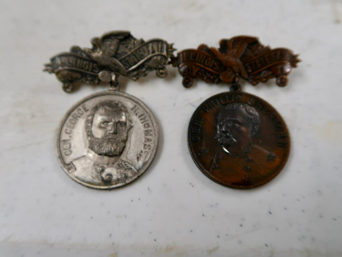 Illinois State Fair 1911 General Phillip Sheridan and General George H Thomas Medals 1910 (1 of 3)