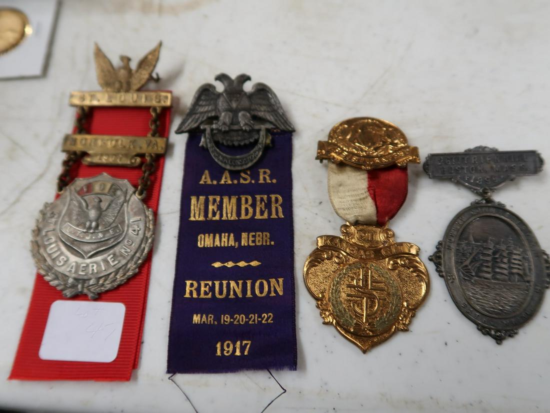 4 Early Badges 1907, 1895, 1911, 1917 (1 of 3)