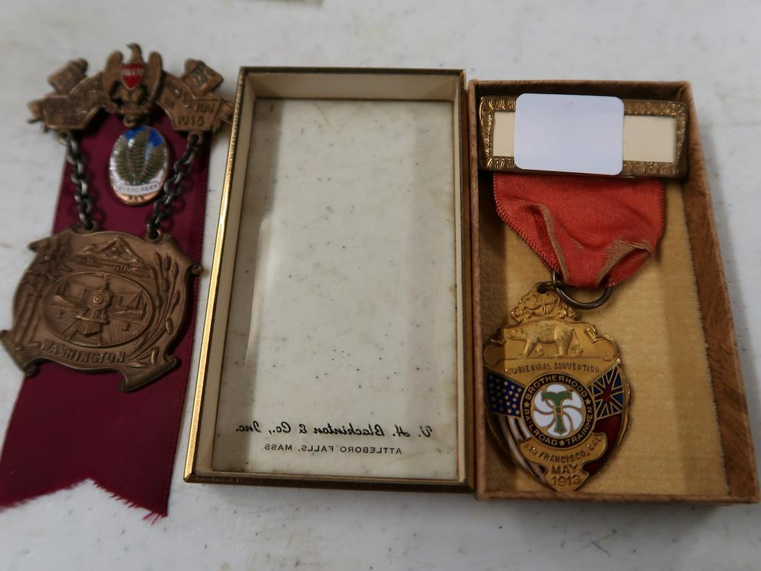 2 Railroad Badges Dated 1915 and 1913 (1 of 3)