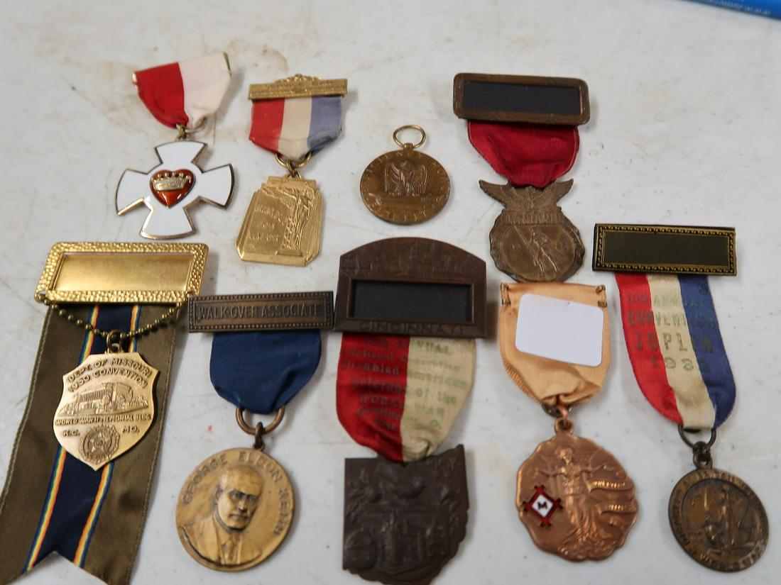 9 War Medals + Engineer Light Railway 1925: Largest 4"