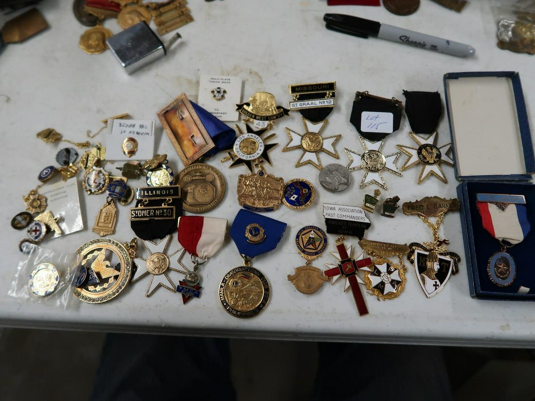 44 Pieces (Largest Lot of Misc. Badges & Pins) (1 of 3)