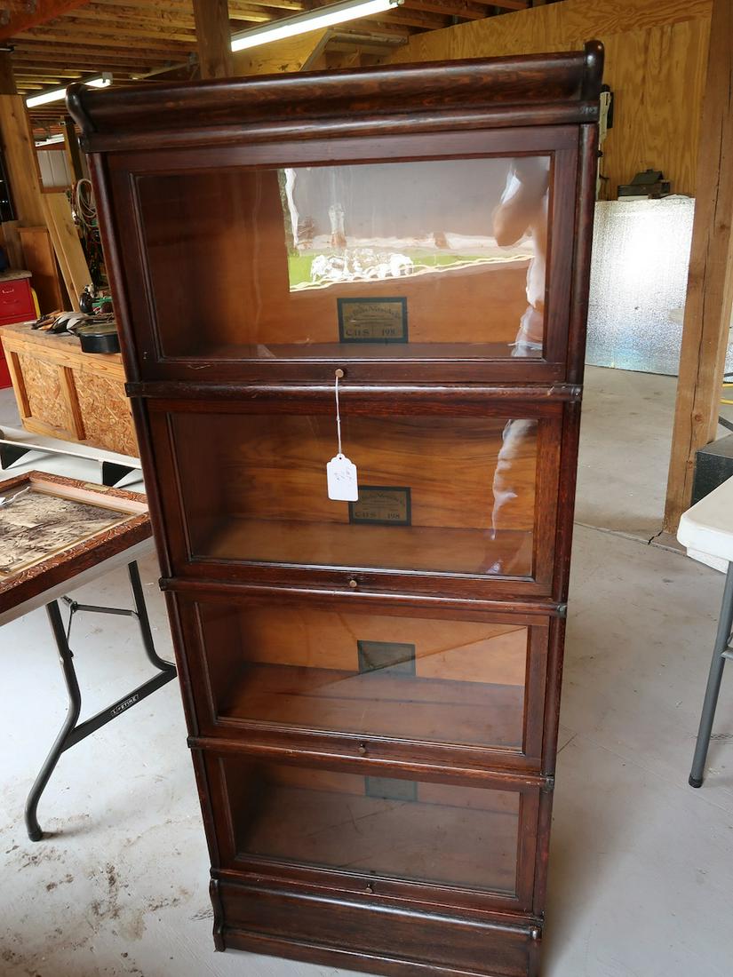 Oak Globewernicke Co. Stacking Bookcase Auction