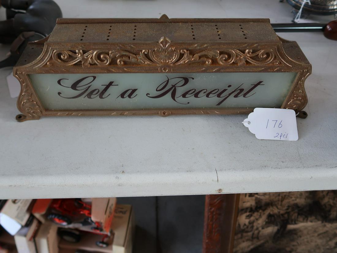 Stain Glass National Cash Register Top Auction