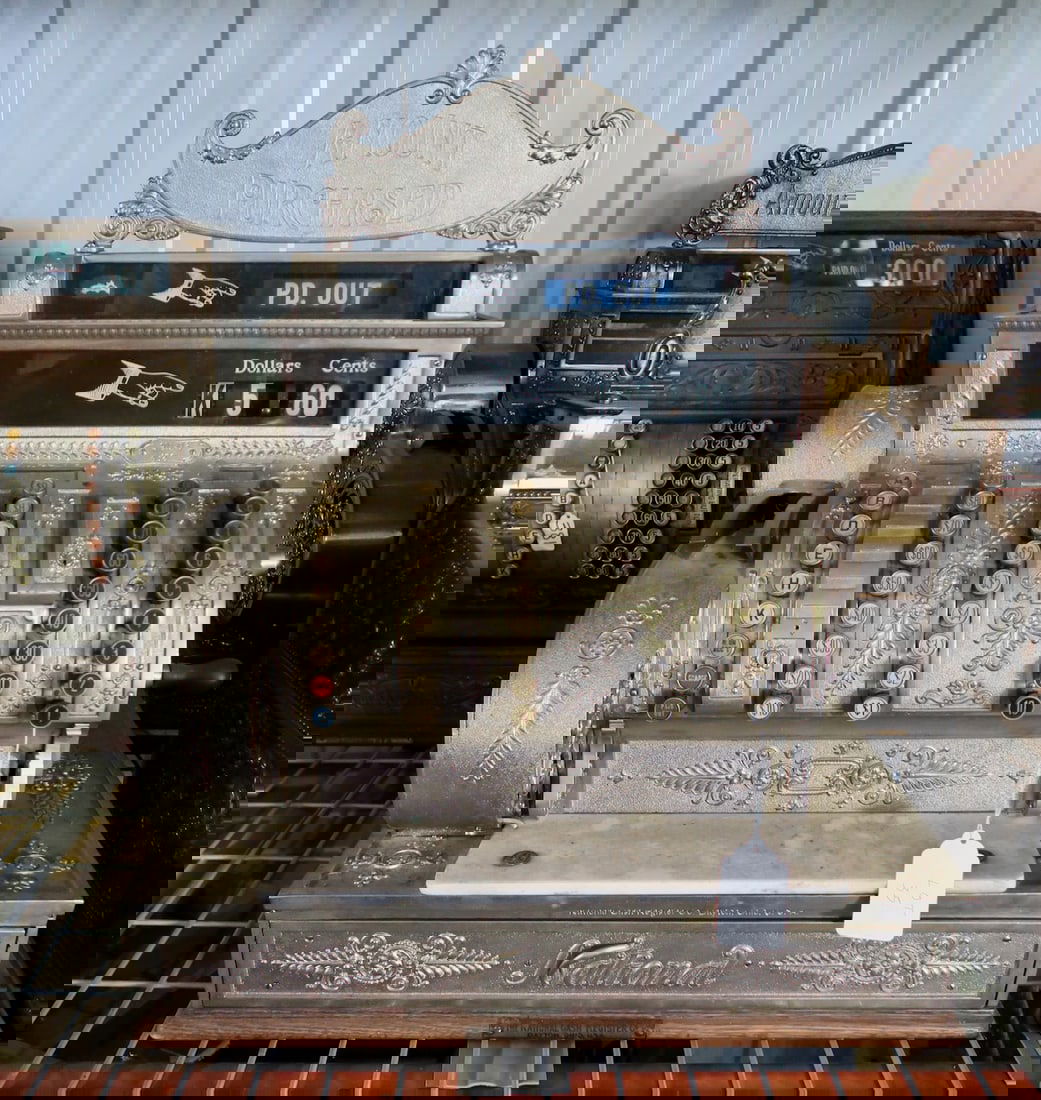 Large National Brass Cash Register #452 (1 of 4)