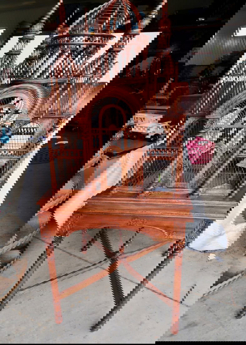 Ornate Victorian Style Bird Cage w/ Base (1 of 4)