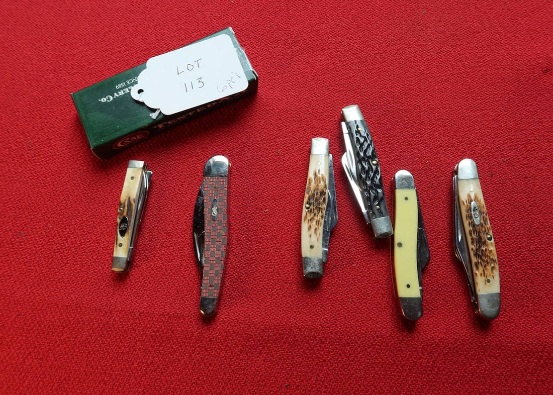 6 Case Pocket Knives Auction