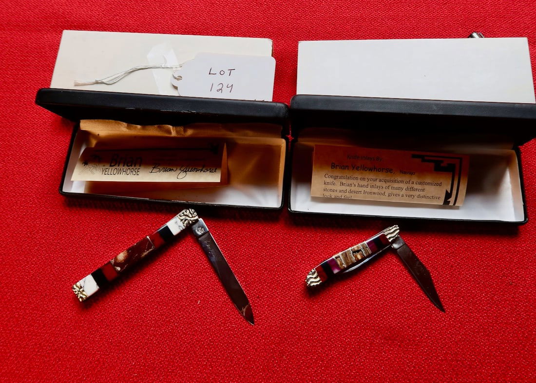 2 Brian Yellow Horse Pocket Knives ( 85 of 100 / 76 of 100) (1 of 3)