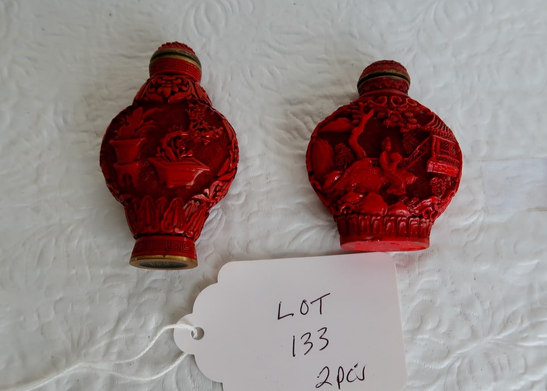 2 Cinnabar Perfume Bottles (1 of 3)