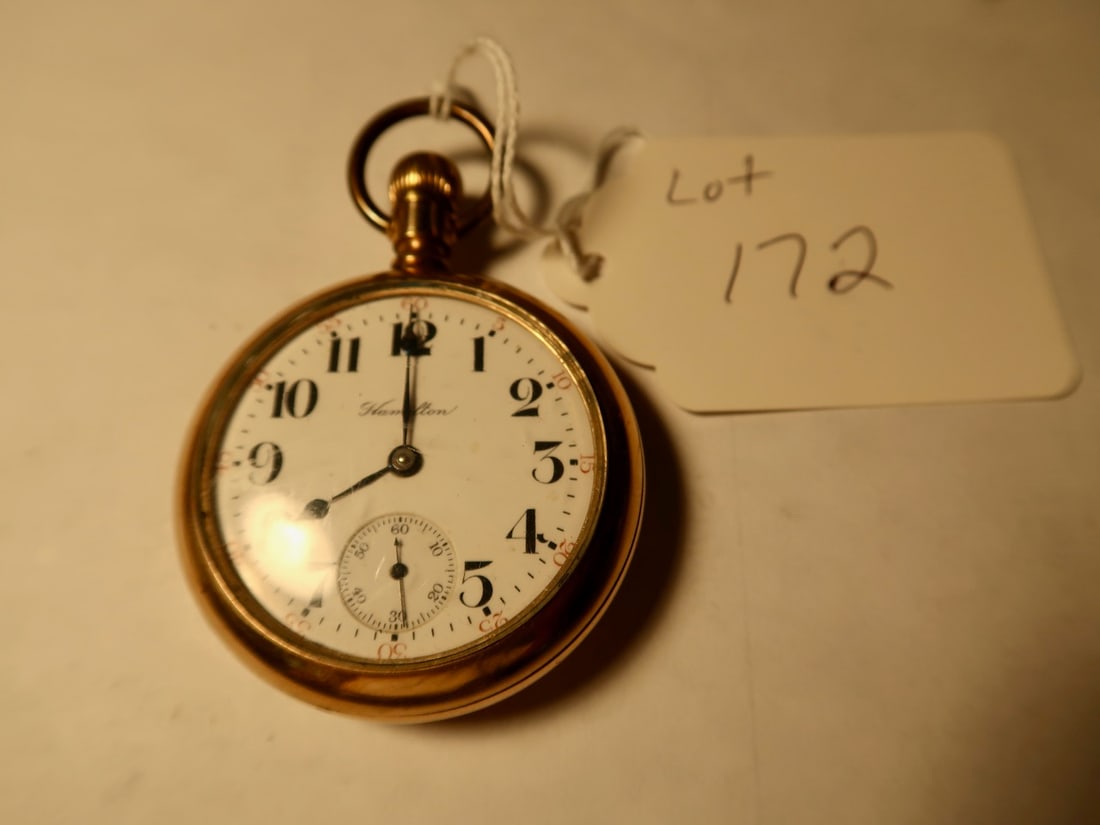 Hamilton 17 Jewel Dated: 1908 GF Case (#940649): Diameter: 2.25"