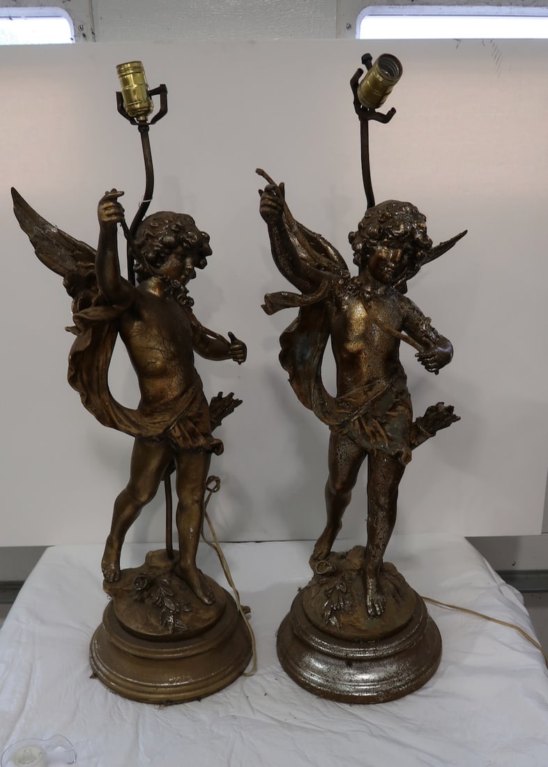 2 Large Metal Lamp Bases (1 of 3)