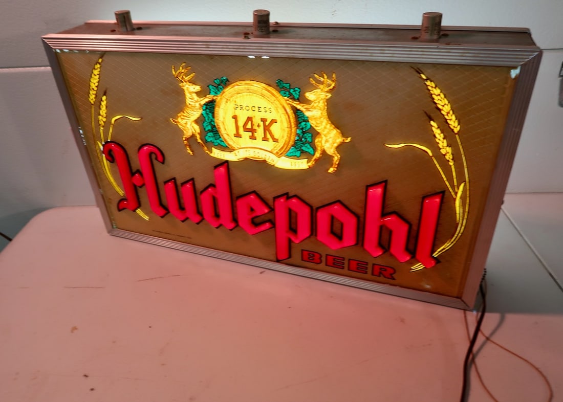 Hudepohl Light Up Beer Sign (1 of 3)