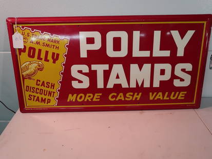 Polly NOS Stamps Sign: 18' High X 36" Wide