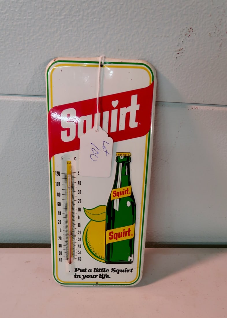 1977 Squirt Tin Thermometer (1 of 3)