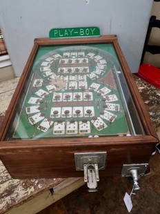 Early Play-Boy Pinball Machine: 9" High x 24" Deep X 16" Wide