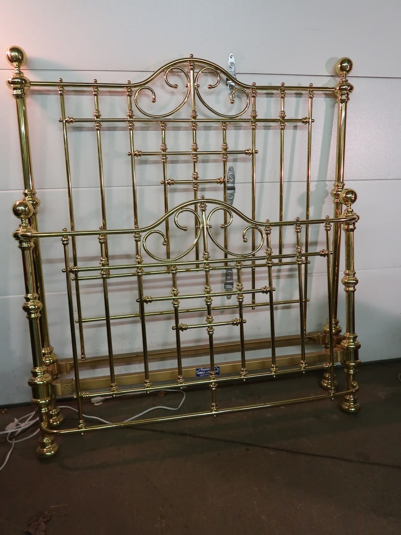 Restored Phoenix Bed Co. Brass Victorian Bed (1 of 4)