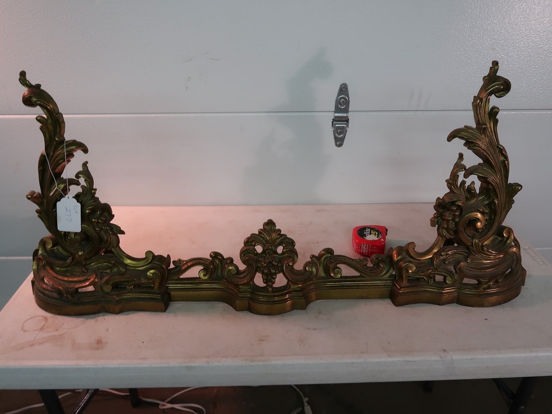Ornate Victorian Brass Andison Screen (1 of 5)