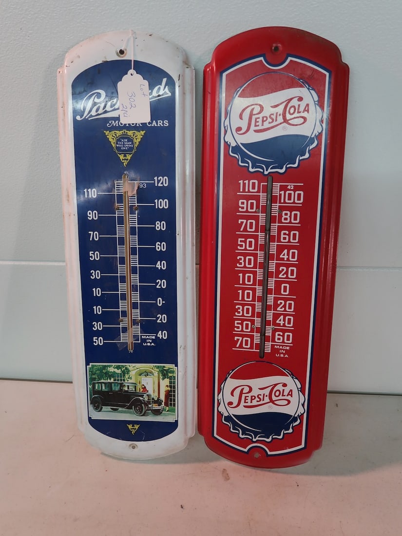 2 Packard & Pepsi Thermometer (Est. 30-40 Years Old) (1 of 4)