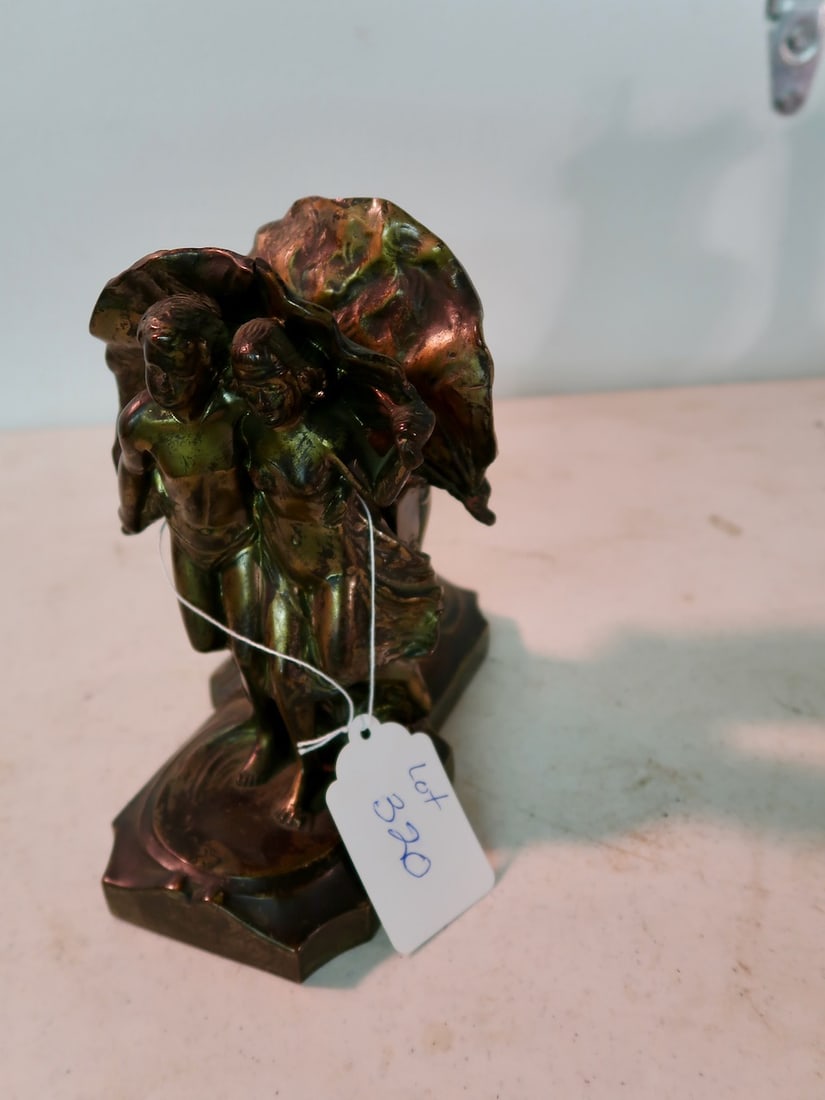 Pair of Man & Womans Book Ends: 8" T x 4" W x 4" D