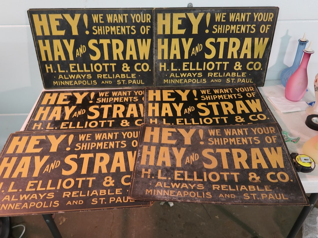 8 Hay & Straw Cardboard Signs out of Mpls./St. Paul (1 of 2)