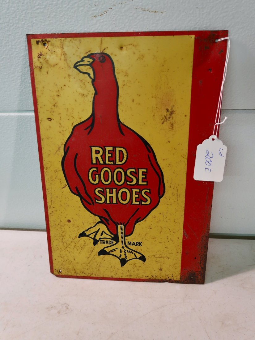 Tin Red Goose Shoe Sign (1 of 3)
