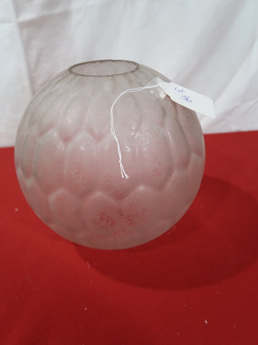 Acid Etched 10" Round Globe: 10" Round