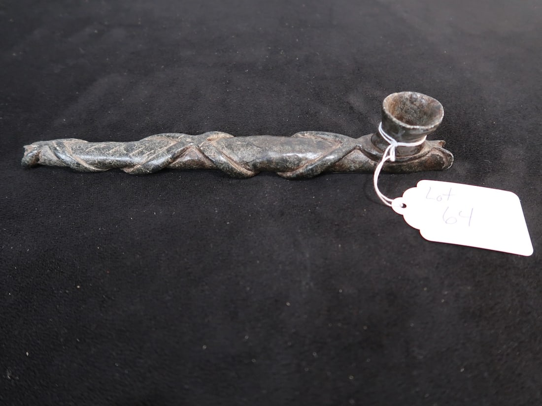 Rare Native American Stone Pipe (from C. Drake Collection) - Found in Alabama (1 of 3)