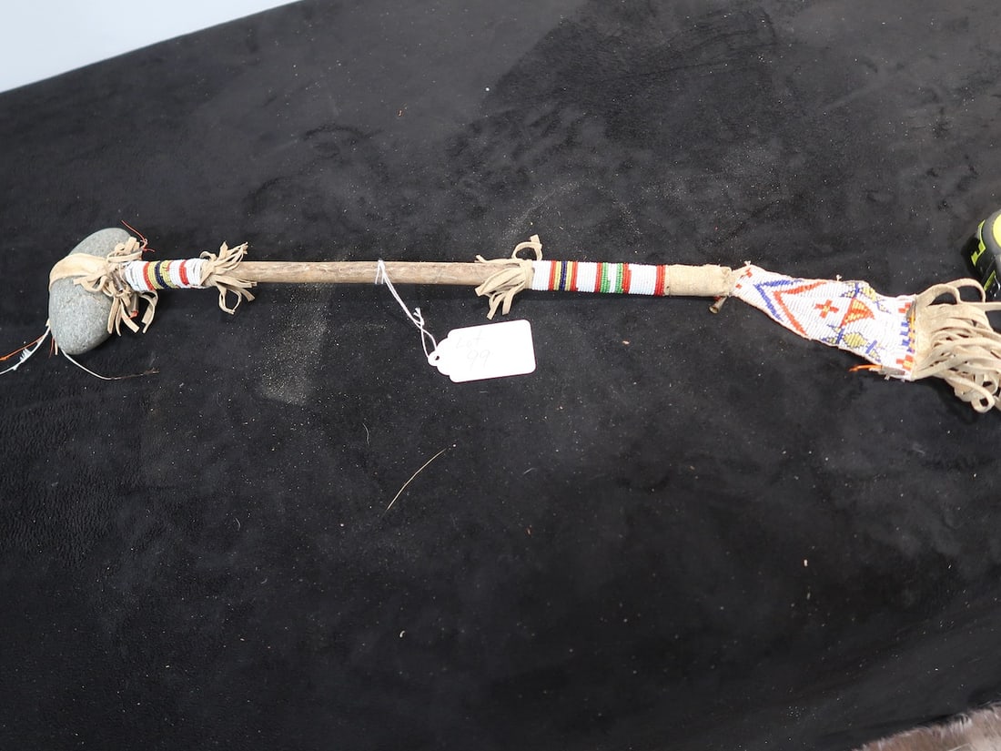 Vintage Native American Beaded War Club (1 of 5)