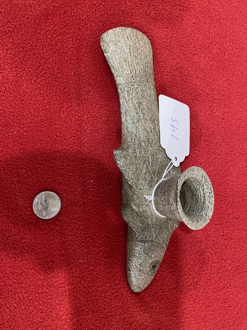 Large Stone Fish Peace Pipe (1 of 3)