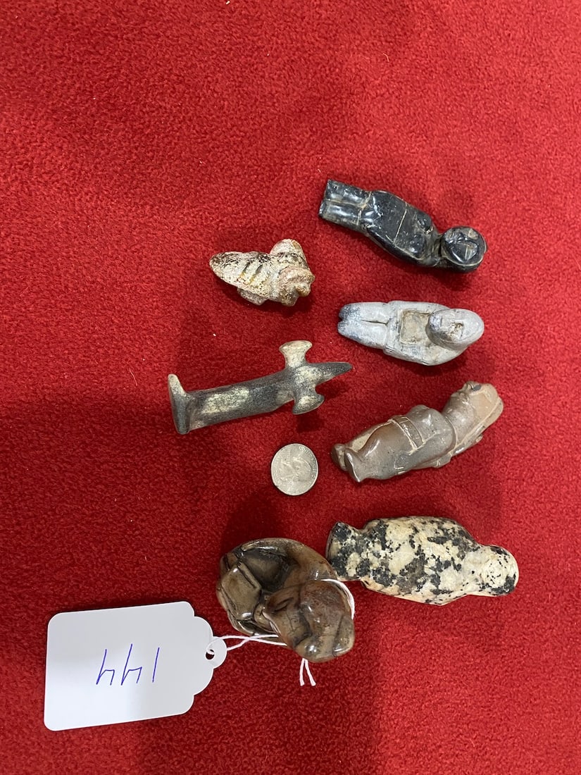 7 Carved Stone Animals (1 of 3)