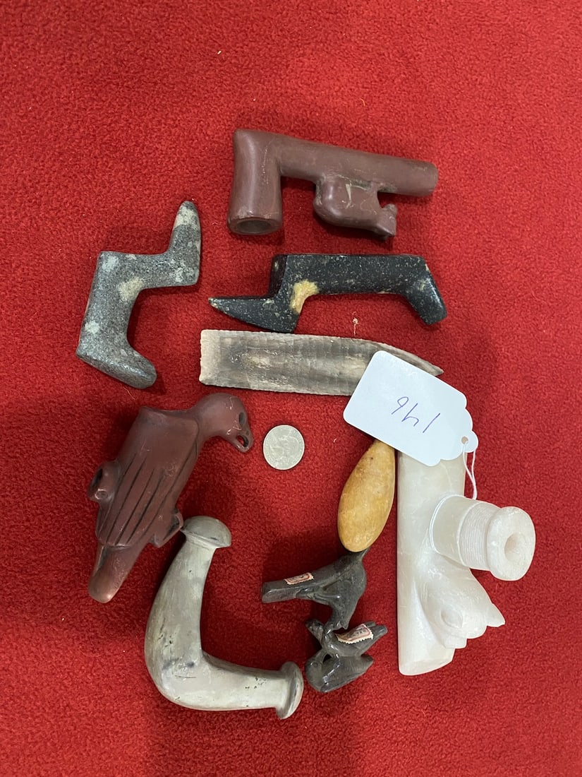 10 Carved Stone Animals & Peace Pipes (1 of 3)