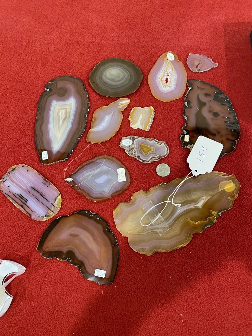 11 Brazilian Agate Slabs (1 of 3)