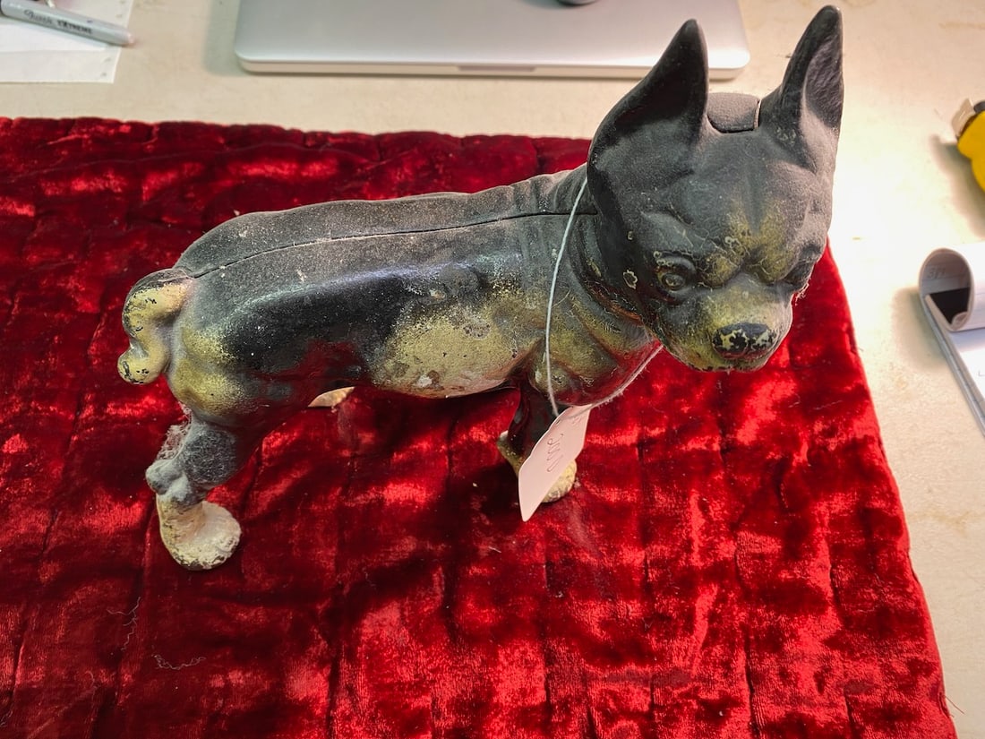 Cast Iron Dog Doorstop: 9.5" T x 10" L