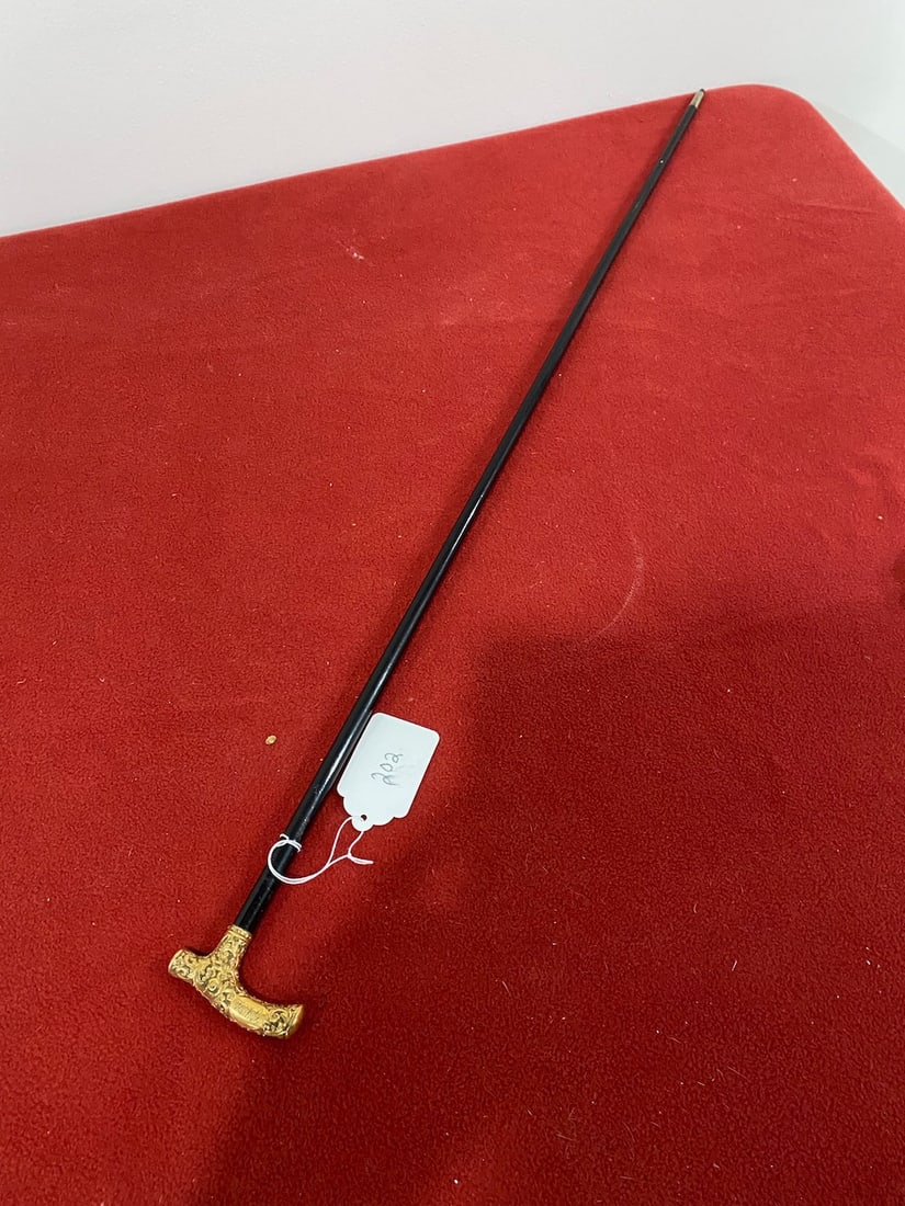 Early Ladies 14K Gold Top Walking Stick (1 of 3)
