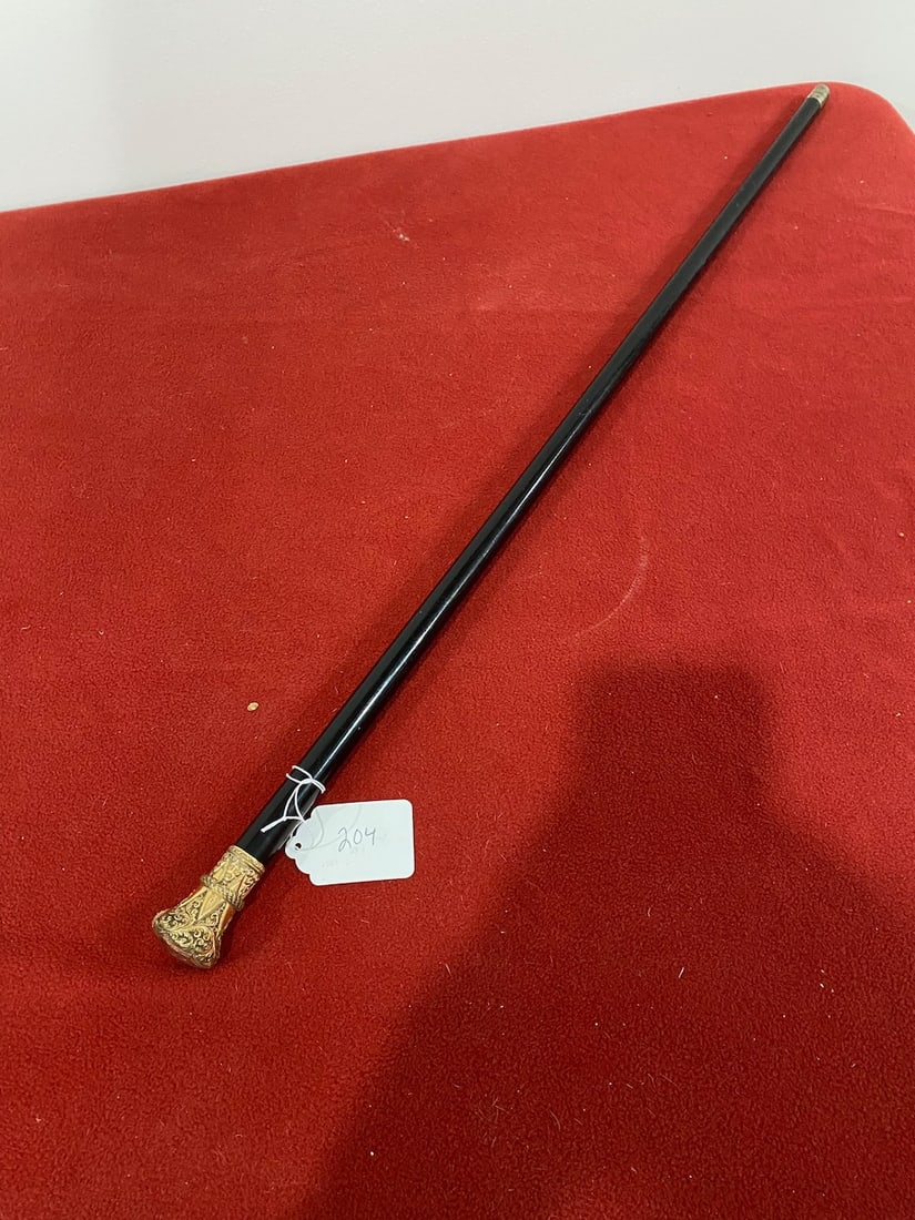 Early Gold Top Walking Stick (1 of 3)