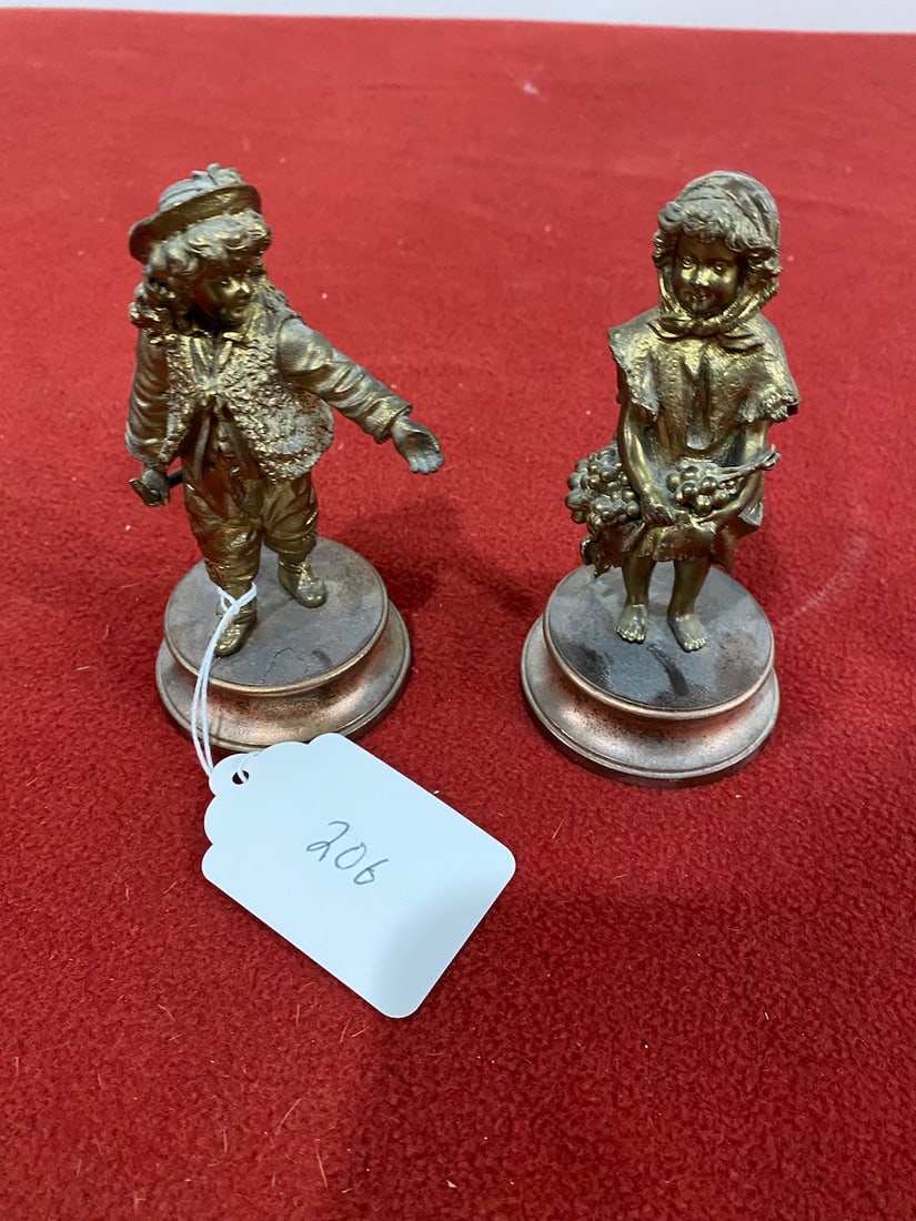 2 Small Victorian Bronze Children Statues (1 of 3)