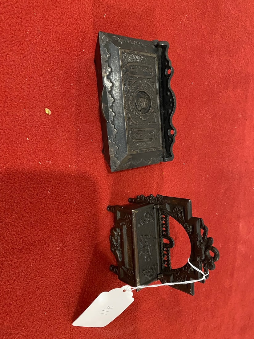 2 Unusual Victorian Match Safes (1 Patent Date: 1872) (1 of 2)