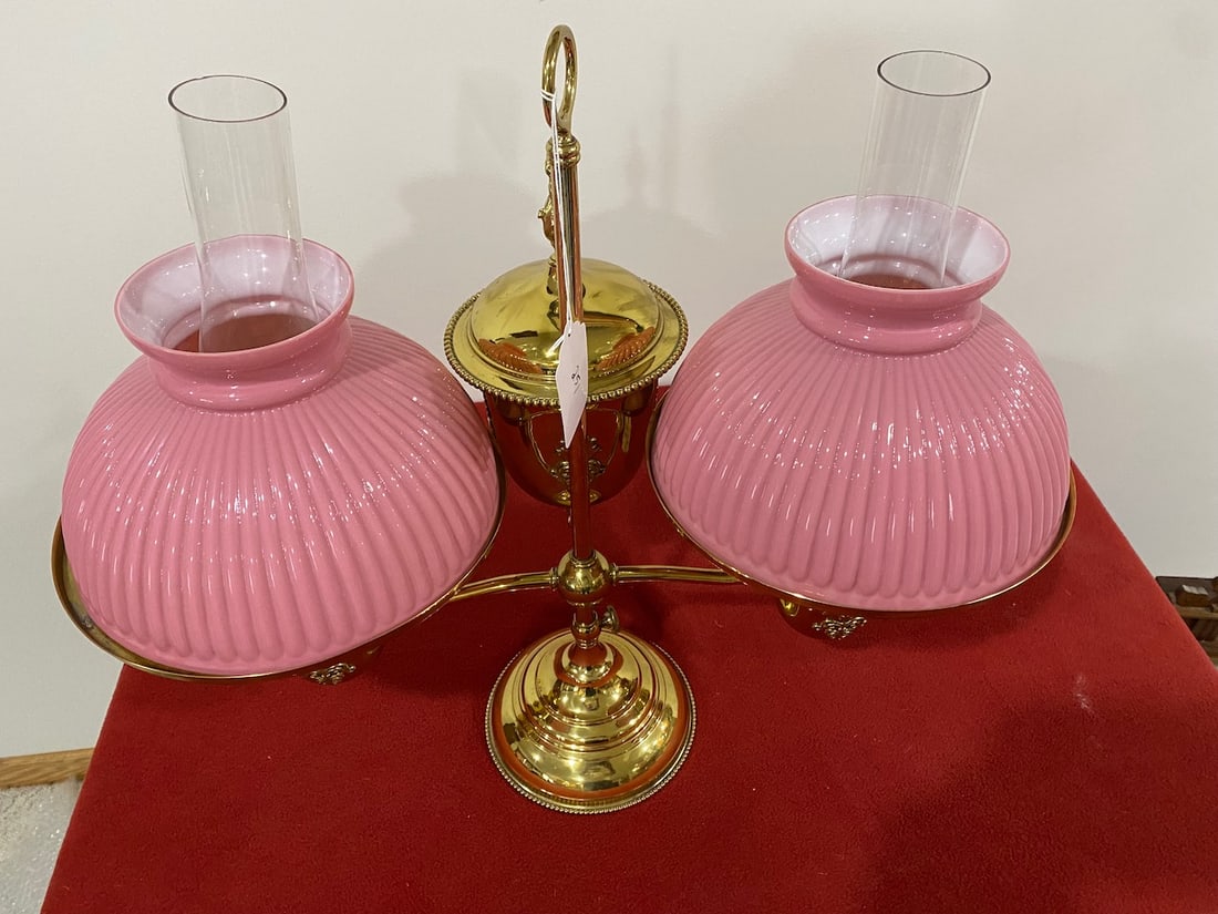 Refurbished Bradley & Hubbard Double Student Lamp (Not Electrified) (1 of 4)